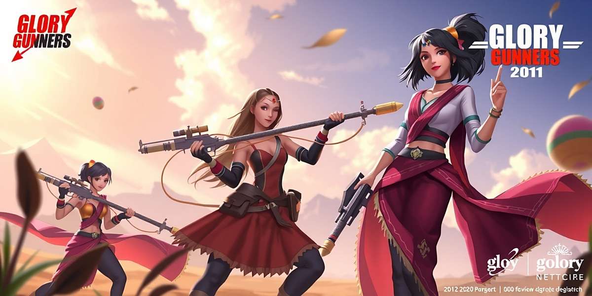 Glory Gunners Future Update Concept Concept art for upcoming Glory Gunners update featuring new Northeast India map and female characters in traditional attire